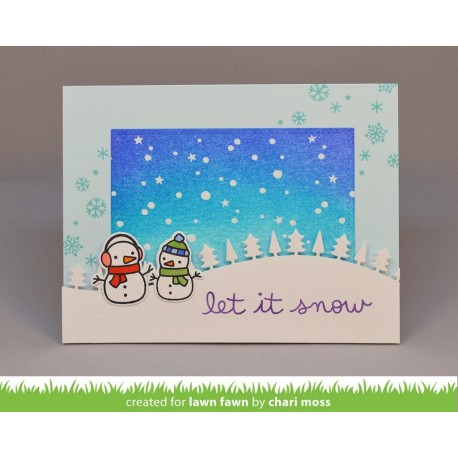 Snowy backdrops - Timbro di Lawn Fawn