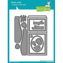 Shadow box card - Fustella Lawn Fawn