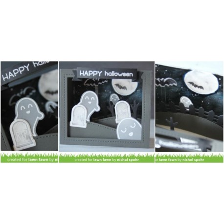 Shadow box card - Fustella Lawn Fawn