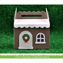 Scalloped treat box winter house add-on - Fustella Lawn Fawn
