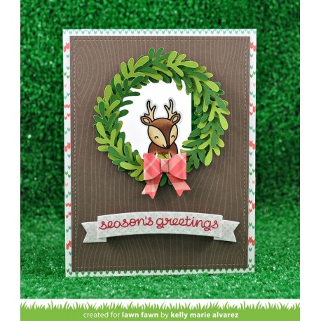 Large wreath - Fustella Lawn Fawn