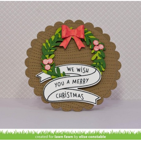 Large wreath - Fustella Lawn Fawn