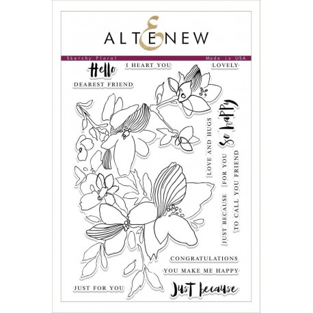 Sketchy Floral Stamp Set - Timbro di Altenew