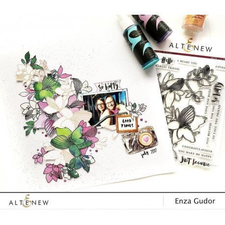 Sketchy Floral Stamp Set - Timbro di Altenew