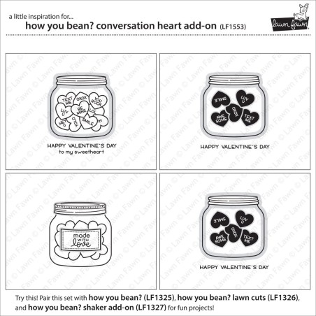 How you bean? conversation heart add-on - Timbro Lawn Fawn