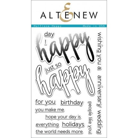 Halftone Happy Stamp Set