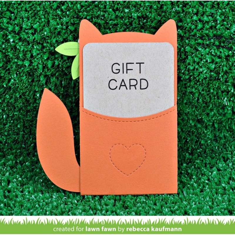 stitched gift card pocket - Fustella Lawn Fawn