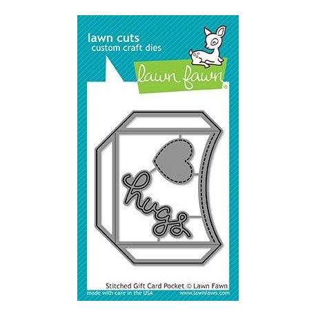 stitched gift card pocket - Fustella Lawn Fawn