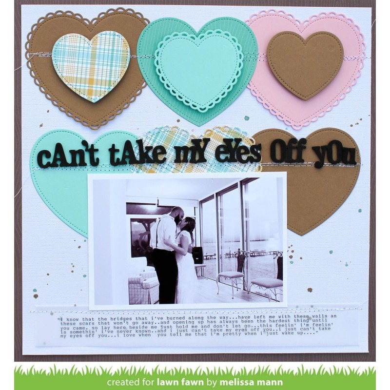 Lacy heart stackables - Fustella Lawn Fawn