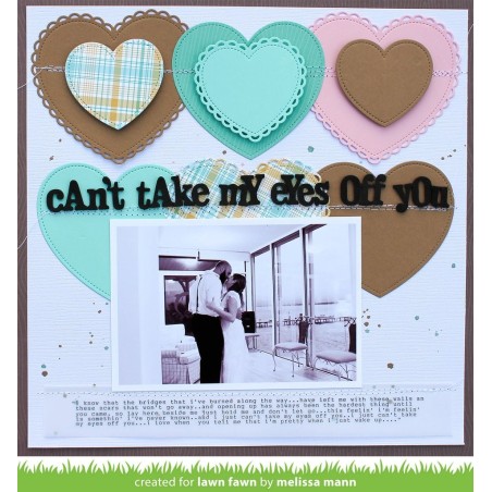 Lacy heart stackables - Fustella Lawn Fawn