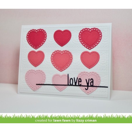 Lacy heart stackables - Fustella Lawn Fawn