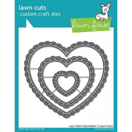 Lacy heart stackables - Fustella Lawn Fawn