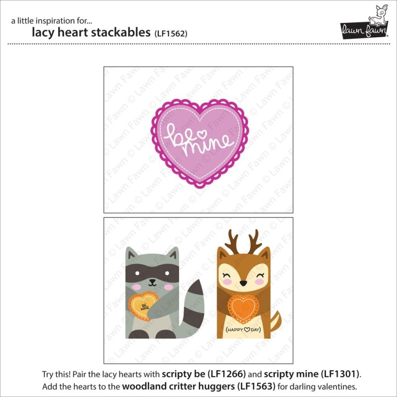 Lacy heart stackables - Fustella Lawn Fawn