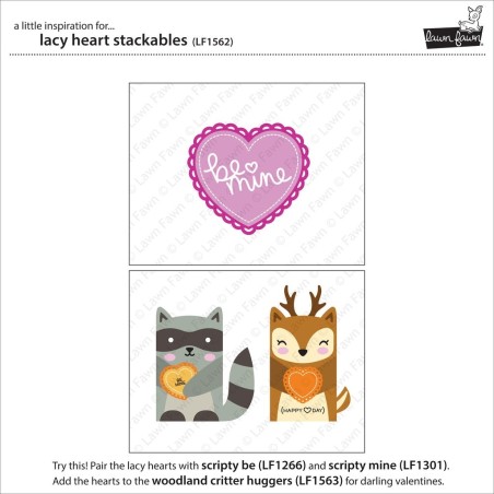 Lacy heart stackables - Fustella Lawn Fawn