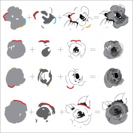 Painted Flowers Stamp Set 2