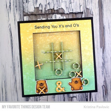 Die-namics Wonky Stitched Square - Fustella My Favorite Things