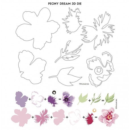Peony Dream 3D Die Set - Fustelle di Altenew