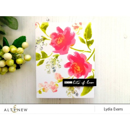 Watercolor Bouquet Stencil di Altenew