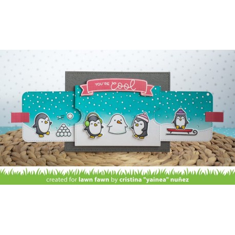 Double slider surprise - Fustella Lawn Fawn