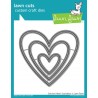 Stitched Heart Stackables - Fustella Lawn Fawn