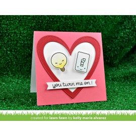 Stitched Heart Stackables - Fustella Lawn Fawn 2