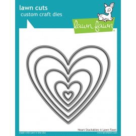 Heart Stackables - Fustella Lawn Fawn