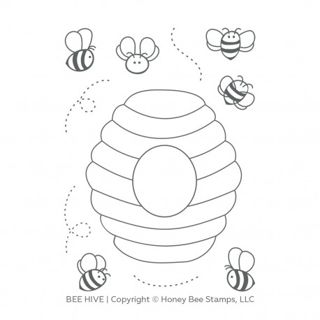 Bee Hive  - Timbro di Honey Bee Stamps