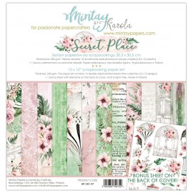 Carta per scrapbooking di Mintay by Karola -  "Secret Place"