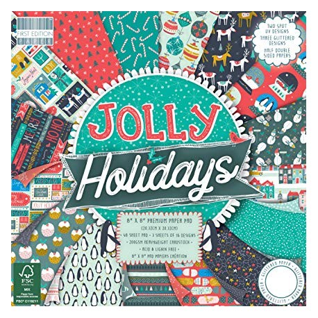 Blocco di carte First Edition Paper 12"x12" - "Jolly Holidays"