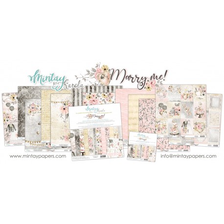 Carta per scrapbooking di Mintay by Karola -  "Marry Me"
