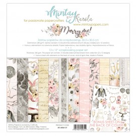 Carta per scrapbooking di Mintay by Karola -  "Marry Me"