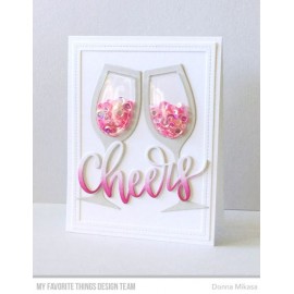 Wine Glass Shaker Window & Frame - Fustella di MFT Stamps 2