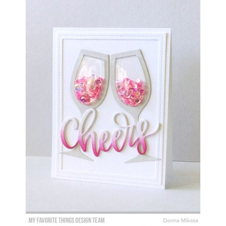 Wine Glass Shaker Window & Frame - Fustella di MFT Stamps