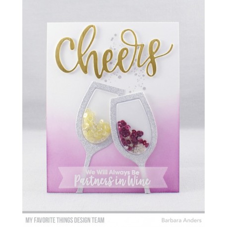 Wine Glass Shaker Window & Frame - Fustella di MFT Stamps