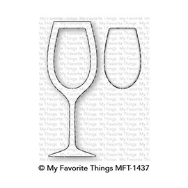 Wine Glass Shaker Window & Frame - Fustella di MFT Stamps