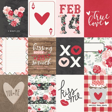 Carta di Simple Stories "Kissing Booth" - 3x4 Elements