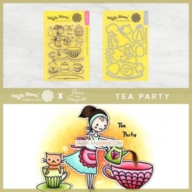 Tea Party Combo - Timbro e fustella di Waffle Flower 2