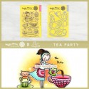 Tea Party Combo - Timbro e fustella di Waffle Flower