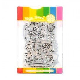 Tea Party Combo - Timbro e fustella di Waffle Flower