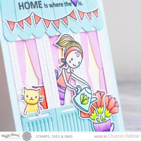 Tea Party Combo - Timbro e fustella di Waffle Flower