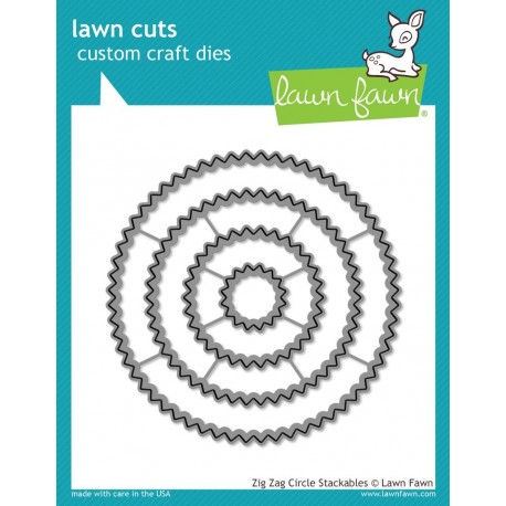 Zig Zag Circle Stackables - Fustella Lawn Fawn