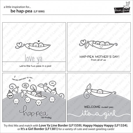 Be hap-pea - Timbro Lawn Fawn