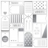 Foglio di Acetato Silver Foil Tags 12 x 12 - American Crafts