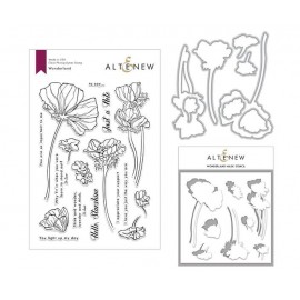 Wonderland Stamp & Die & Mask Stencil  - Timbro, fustella e stencil di Alltenew