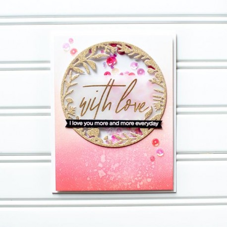 Circle frame with botanicals - Fustella di Pinkfresh Studio