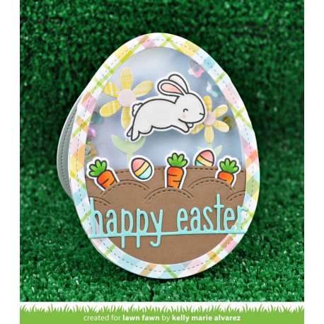 Happy easter line border - Fustelle Lawn Fawn