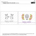 Happy easter line border - Fustelle Lawn Fawn