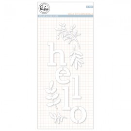 Hello with botanicals die set - Fustella di Pinkfresh Studio