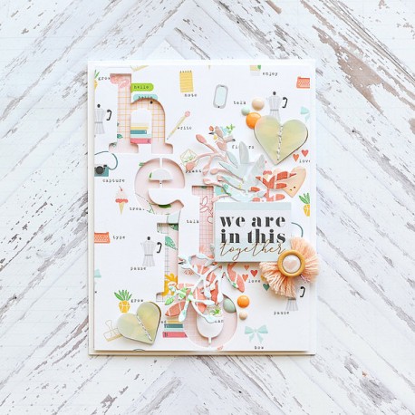 Hello with botanicals die set - Fustella di Pinkfresh Studio