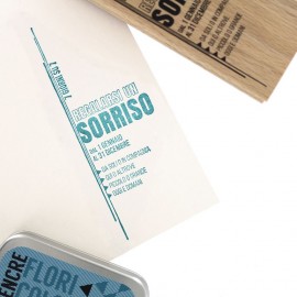 SORRIDERE OGNI GIORNO - Timbro  LEGNO di Florileges design